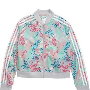 EUC Adidas girls crop track jacket